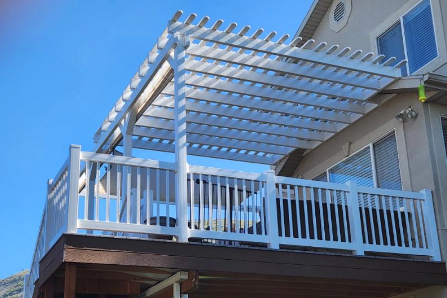 deck with pergolas
